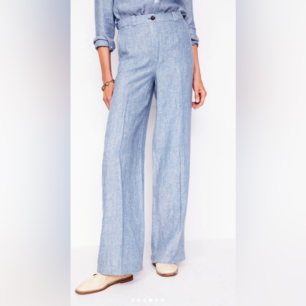 BODEN Women’s Chambray Trouser Pants NEW size 12